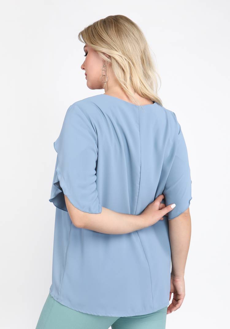 Блуза с необычным рукавом шир.  750, рис. 3