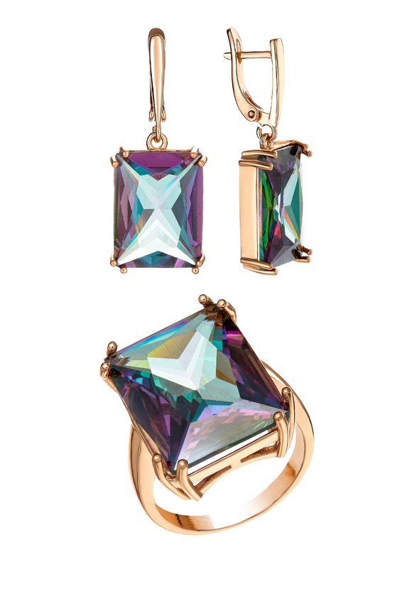 Комплект Роскошный блеск (серьги, кольцо) шир.  580, рис. 11