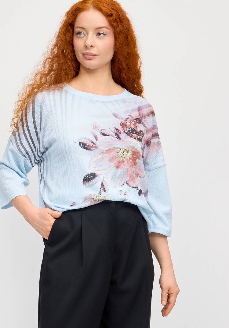 Блуза с принтом Миланика шир.  750, рис. 25