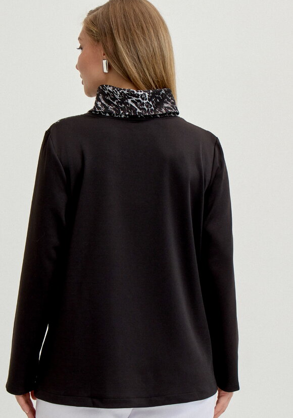 Блуза с анималистичным принтом по груди шир.  580, рис. 11