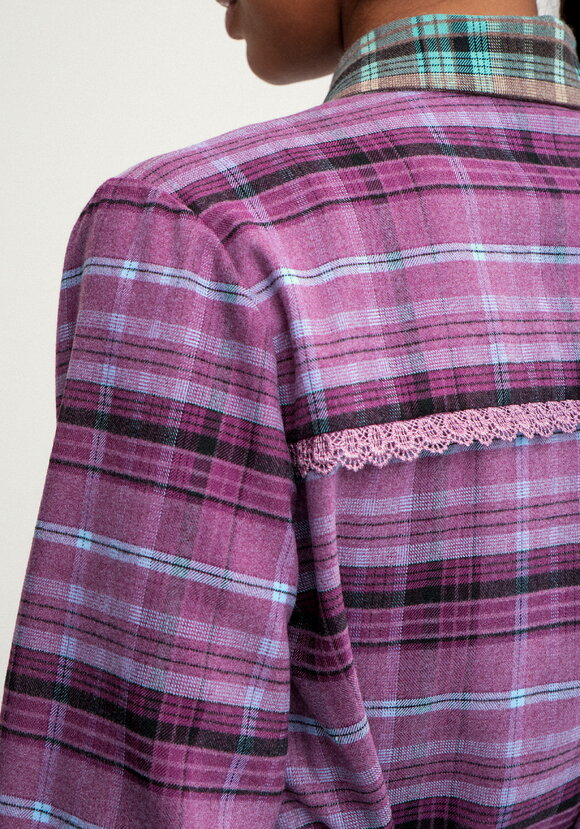 Платье-рубашка в клетку на пуговицах шир.  580, рис. 8