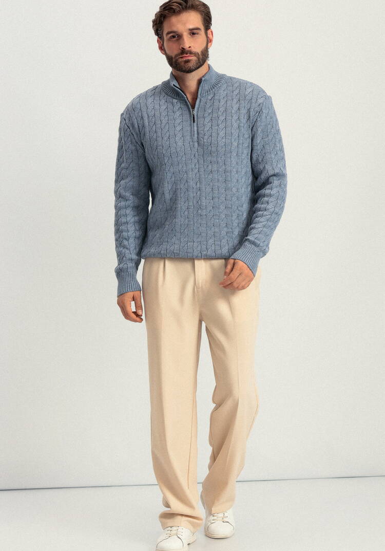 Джемпер с высоким горлом и молнией до груди шир.  750, рис. 15