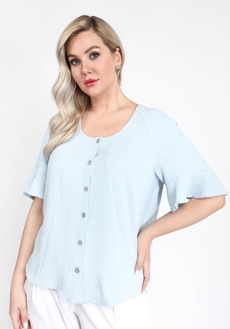 Блуза на пуговицах с рукавом реглан шир.  750, рис. 15