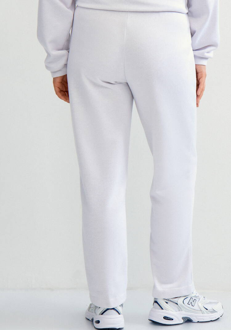 Брюки прямого кроя с имитацией стрелок шир.  750, рис. 3