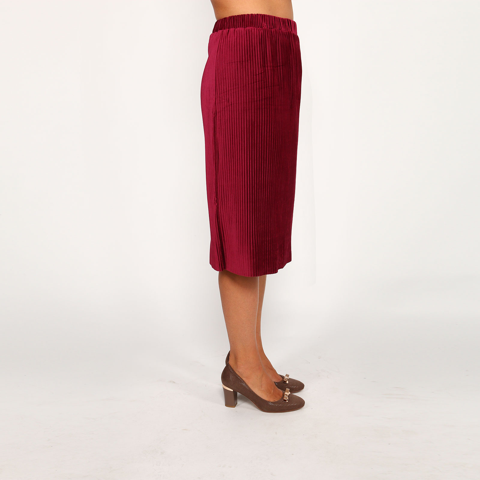 Юбка-миди из бархатной ткани Lina, размер 58, цвет красный - фото 8
