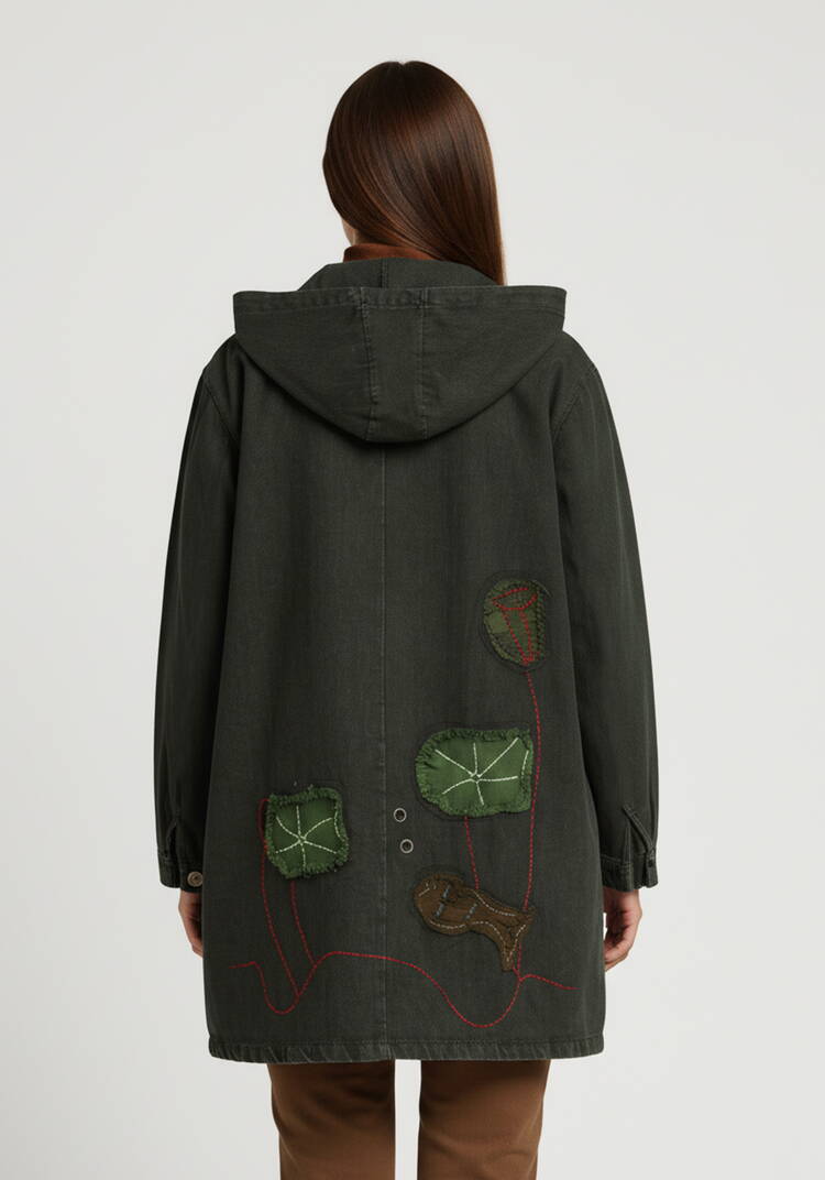 Куртка джинсовая с нашивками шир.  750, рис. 9