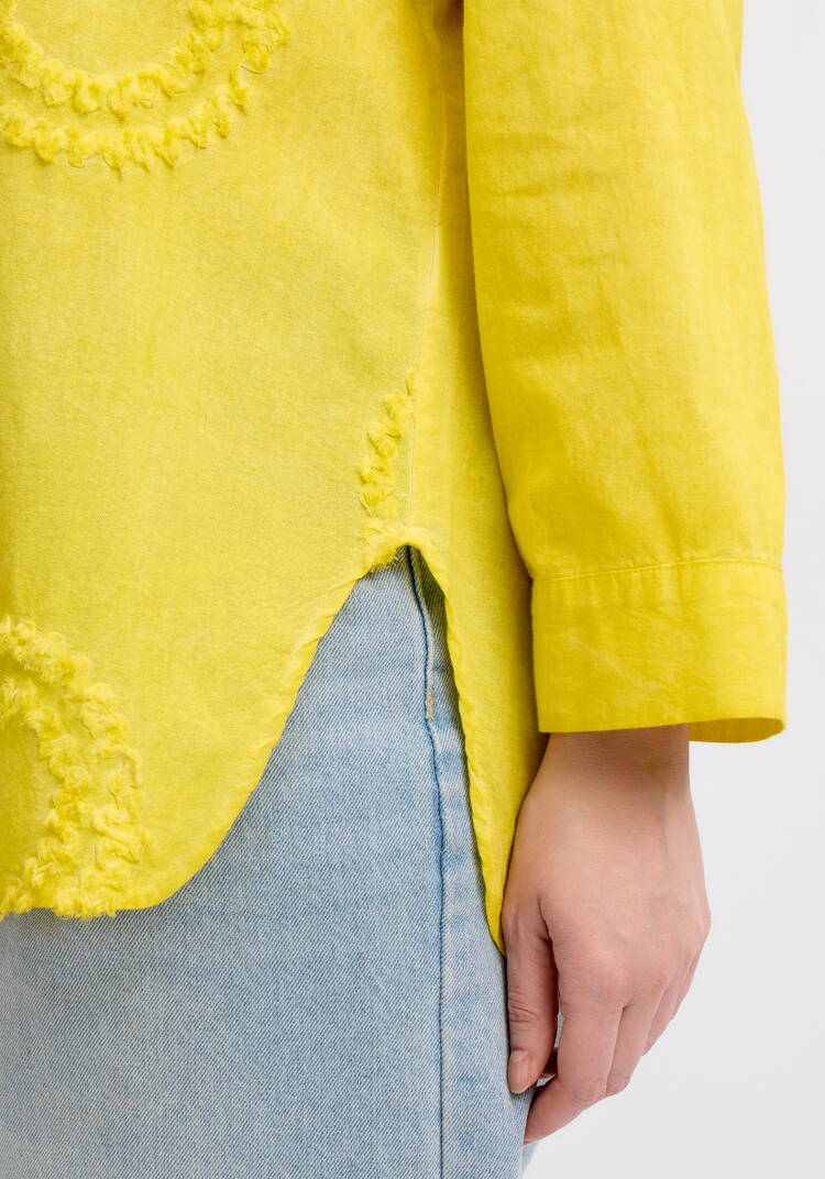 Блуза с фактурным рисунком из хлопка шир.  750, рис. 5