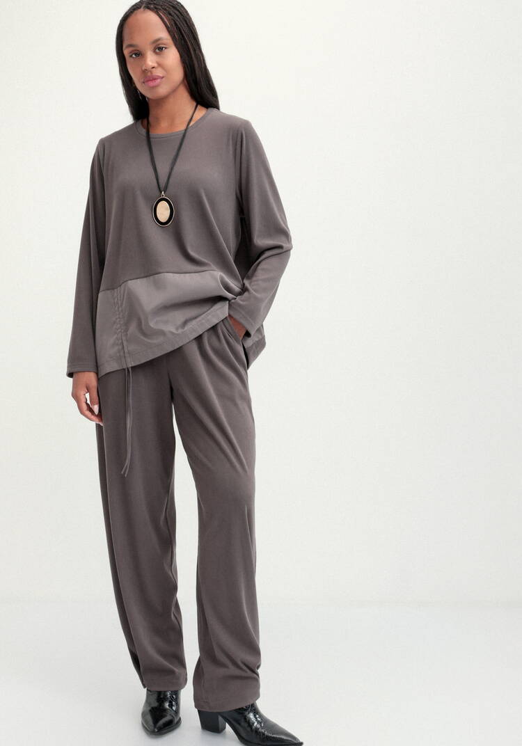 Блуза трикотажная из комбинированной ткани шир.  750, рис. 16