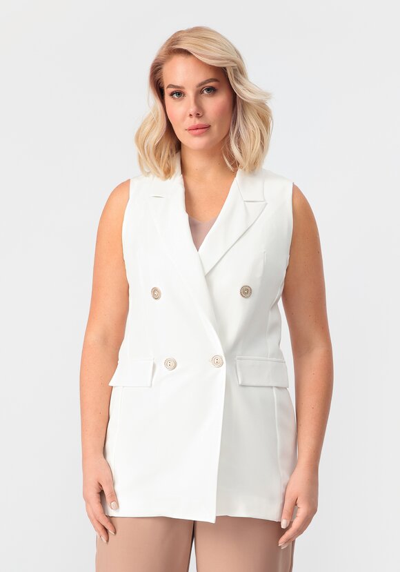 Жилет двубортный на пуговицах шир.  580, рис. 12