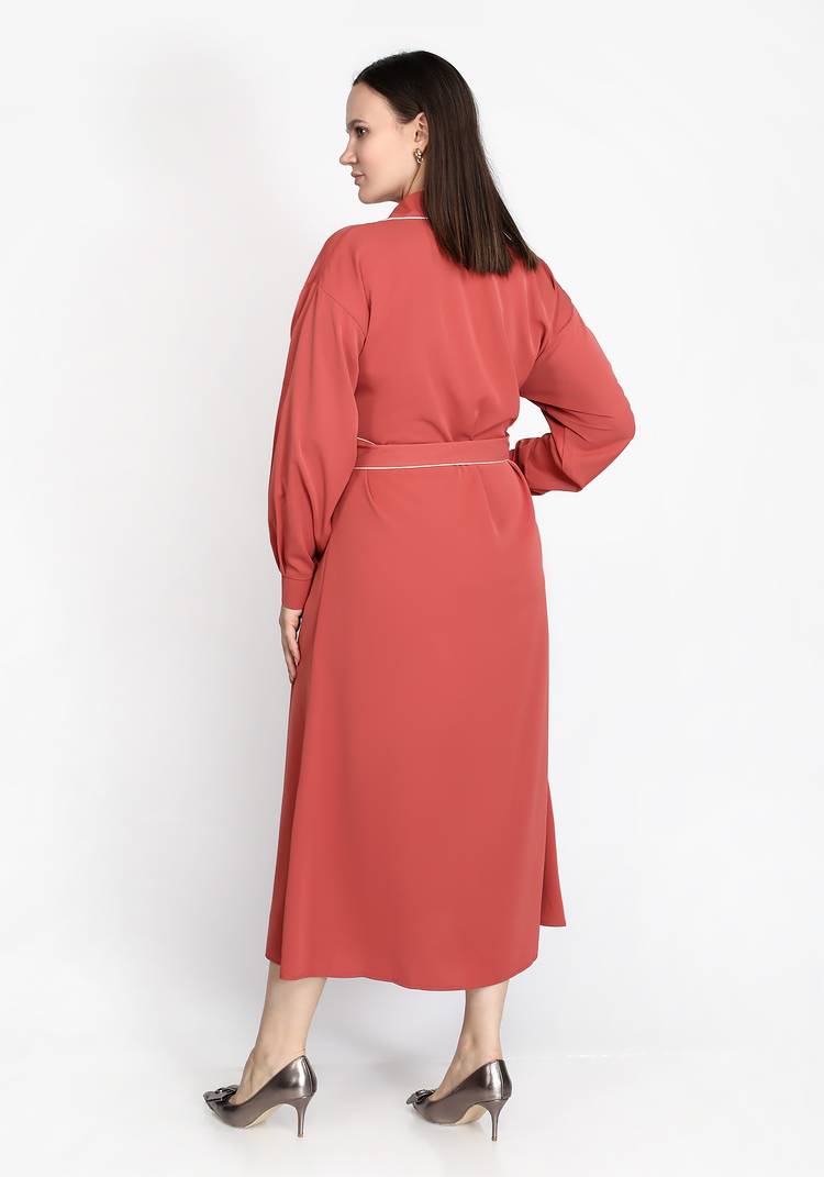 Платье-рубашка с накладными карманами шир.  750, рис. 2