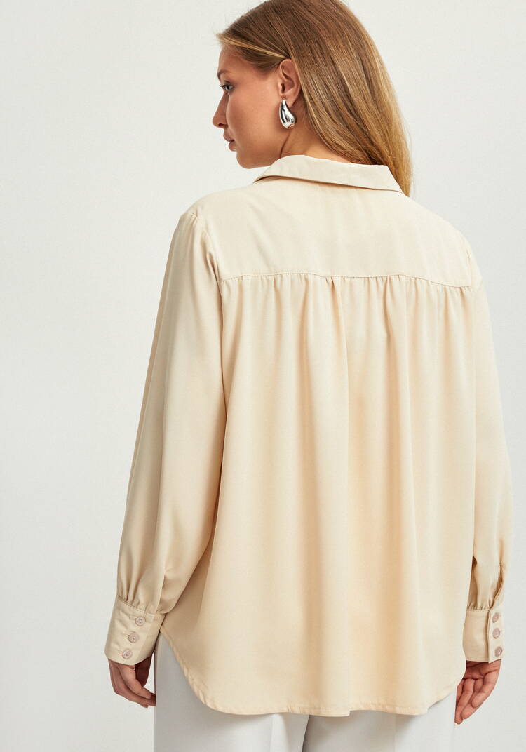 Блуза со сборкой на кокетке шир.  750, рис. 11