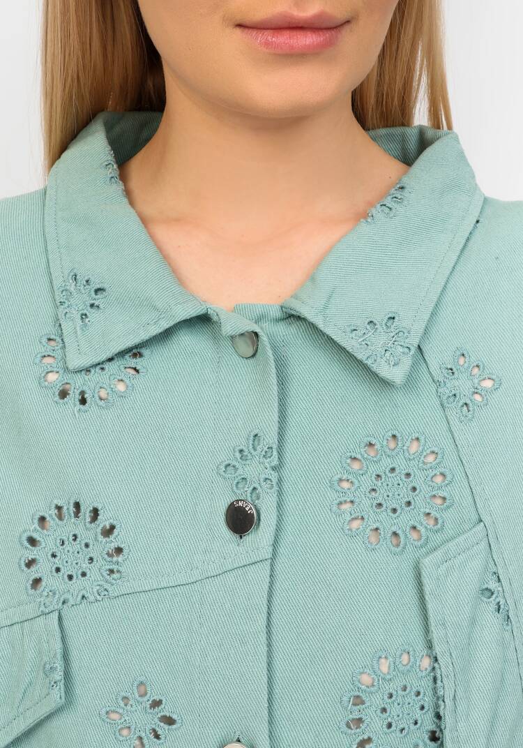 Джинсовая куртка с ришелье шир.  750, рис. 5