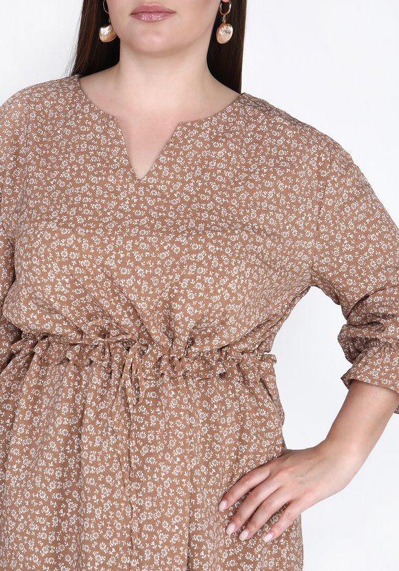 Блуза с кулиской на талии шир.  580, рис. 8