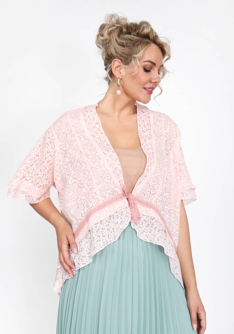 Кардиган - накидка из батиста шир.  750, рис. 5