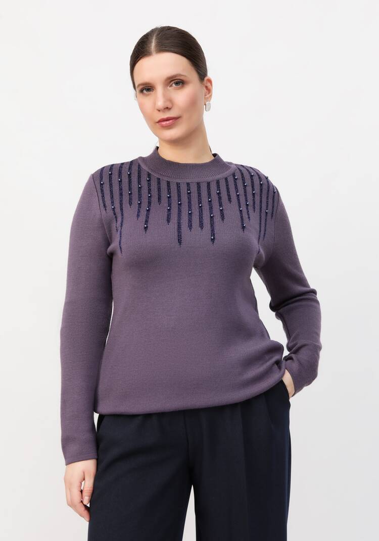 Джемпер с жемчугом и метанитью шир.  750, рис. 13