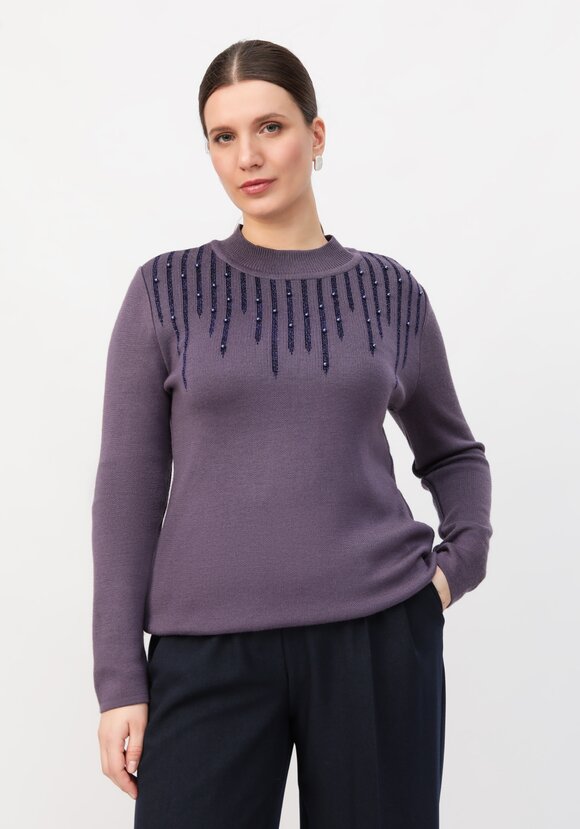 Джемпер с жемчугом и метанитью шир.  580, рис. 13