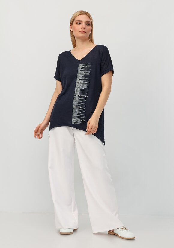 Блуза со стразами Аделина шир.  580, рис. 2