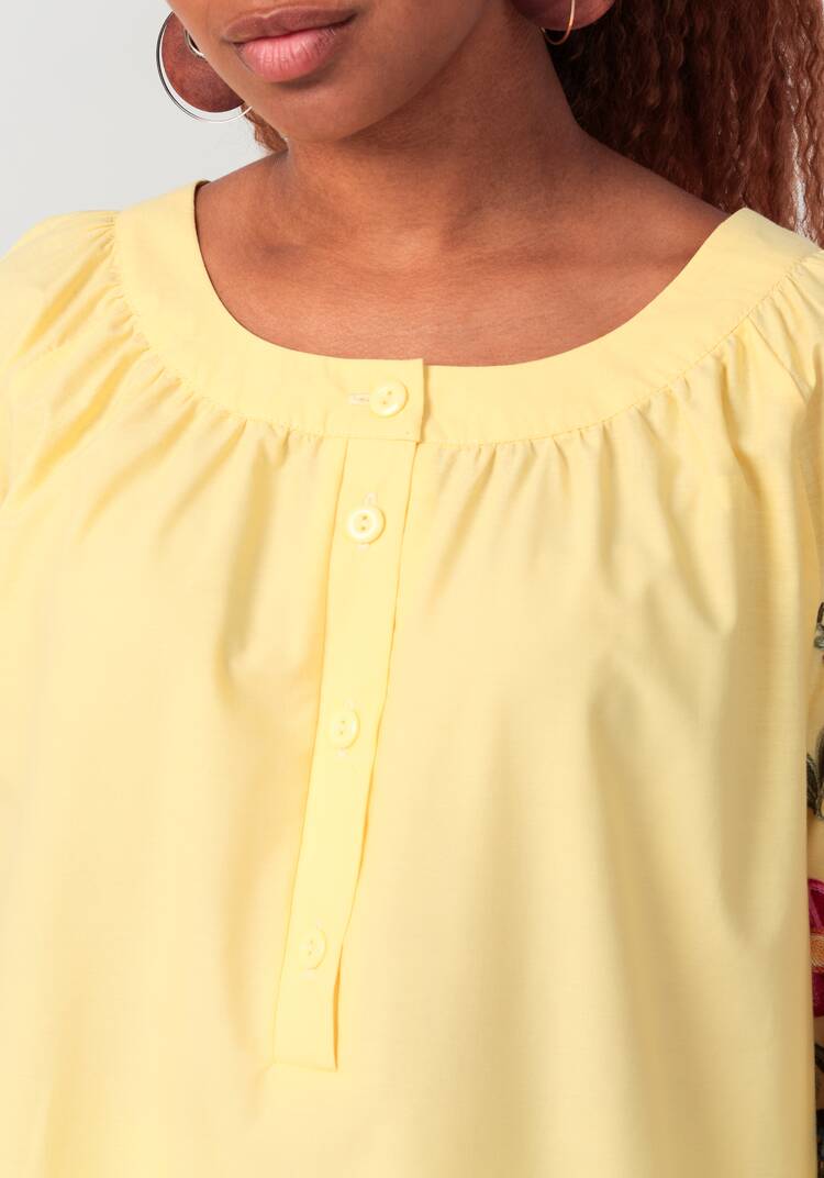 Блуза с цветочной вышивкой и рукавом реглан шир.  750, рис. 5