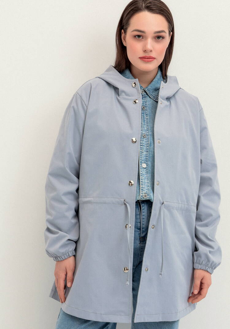 Ветровка с капюшоном и талии на кулиске шир.  750, рис. 28