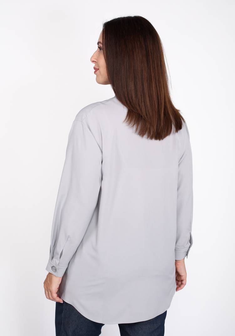 Блуза-рубашка с крупными пуговицами шир.  750, рис. 10