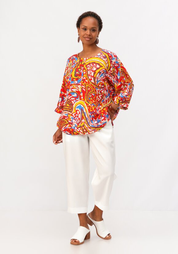 Блуза  с цельнокроеным рукавом шир.  580, рис. 16