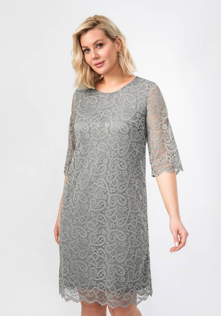 Платье из эластичного гипюра шир.  750, рис. 9