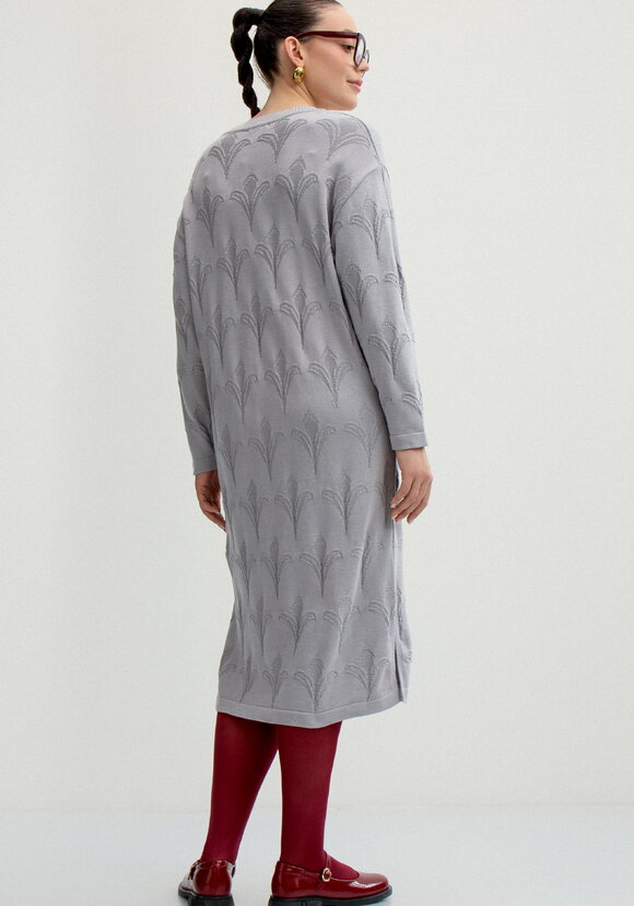 Платье миди с поясом и V-образным вырезом шир.  580, рис. 3