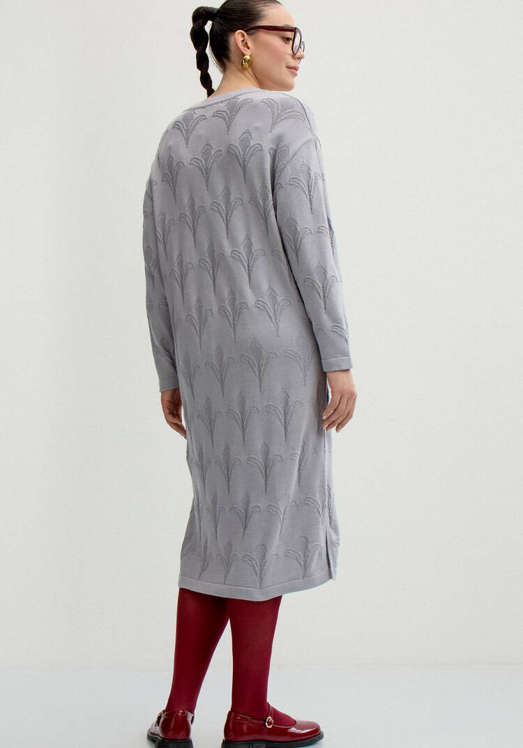 Платье миди с поясом и V-образным вырезом шир.  750, рис. 3