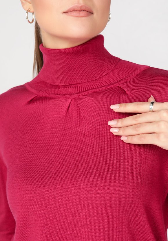 Джемпер женский со складками по полочке шир.  580, рис. 22