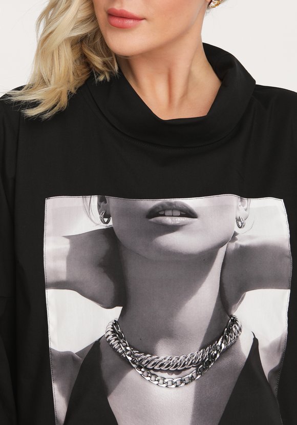 Блуза с декоративной цепочкой шир.  580, рис. 20