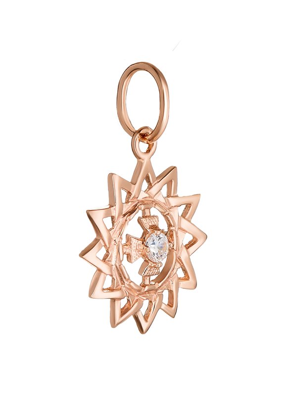 Подвеска серебряная Звезда Эрцгаммы шир.  580, рис. 2