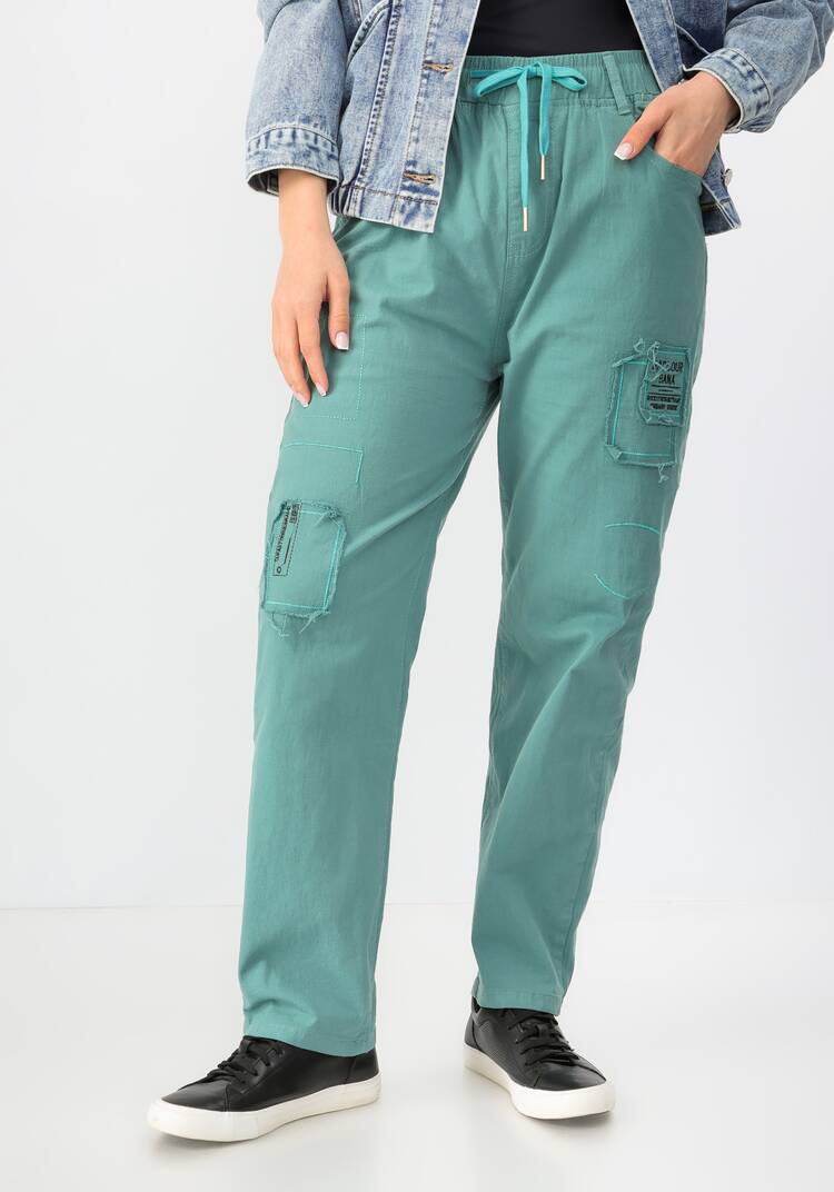 Брюки на резинке с декором шир.  750, рис. 7