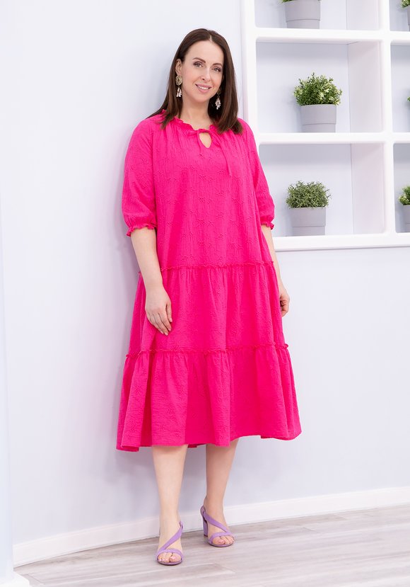 Платье ярусное свободного кроя шир.  580, рис. 21