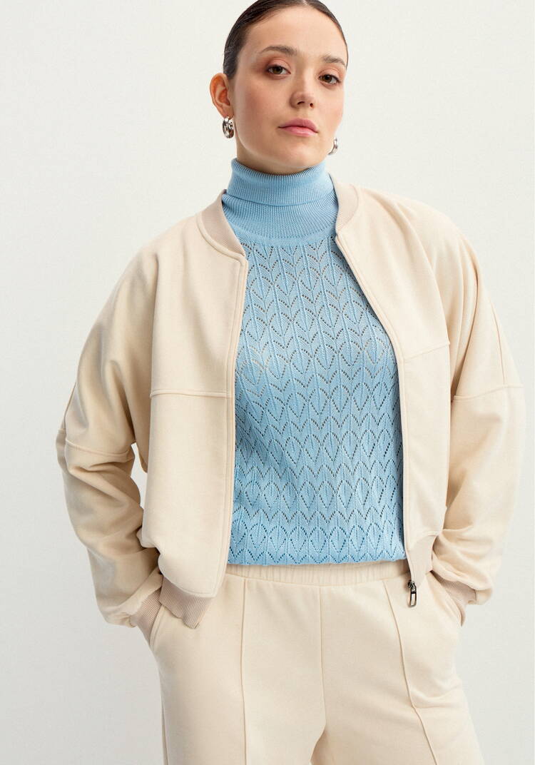 Свитер ажурный шир.  750, рис. 22