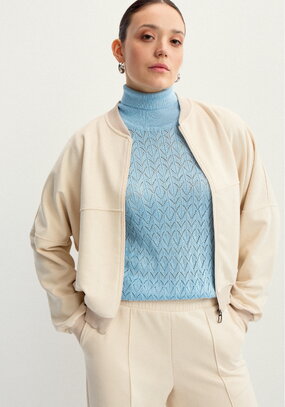 Свитер ажурный