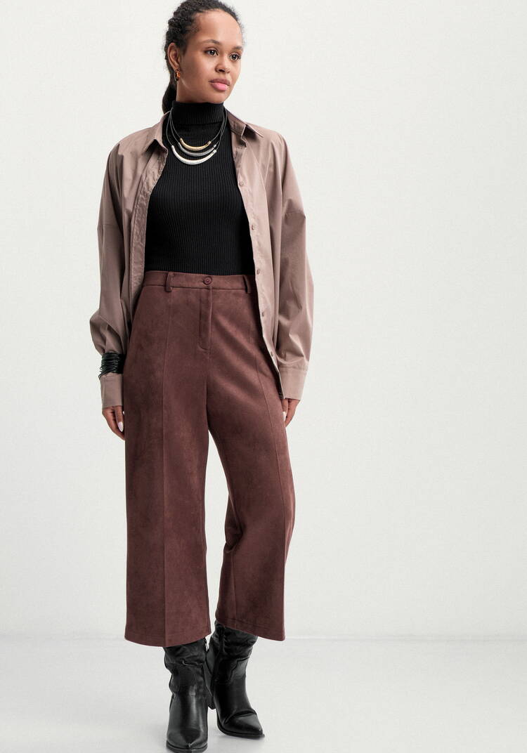 Брюки кюлоты из эко замши шир.  750, рис. 17