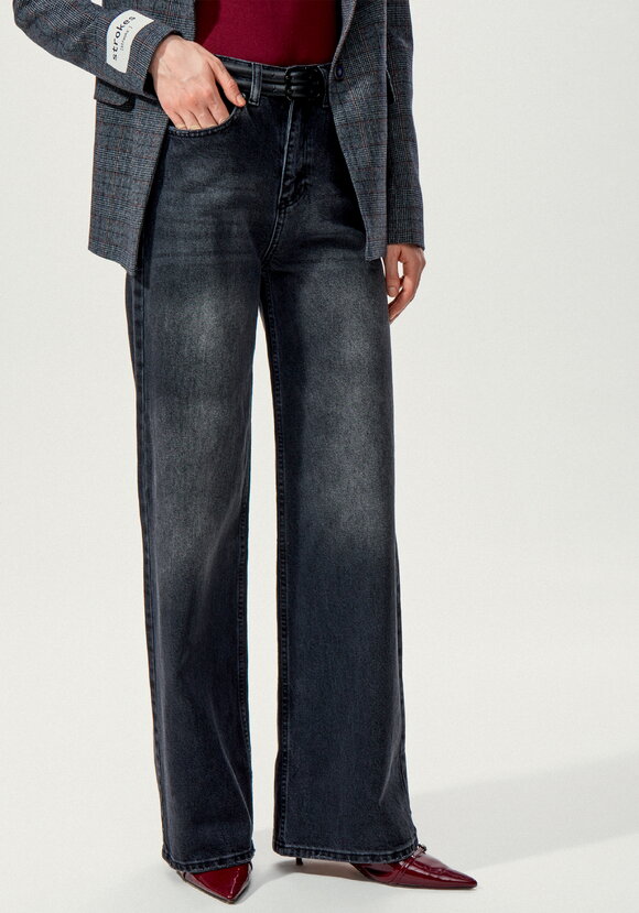 Джинсы широкие прямого кроя шир.  580, рис. 15