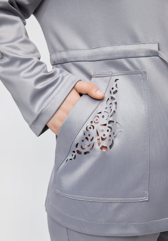 Ветровка с ажурным узором на карманах шир.  580, рис. 5