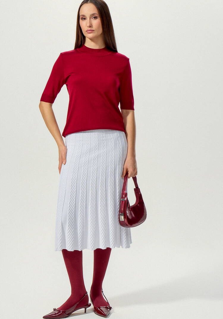 Юбка плиссе в вертикальную полоску шир.  750, рис. 16