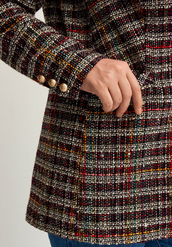 Пиджак из твида в клетку на подкладе шир.  580, рис. 38