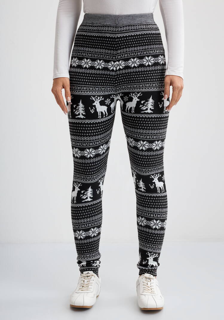 Лосины с принтом утепленные на меху шир.  750, рис. 10