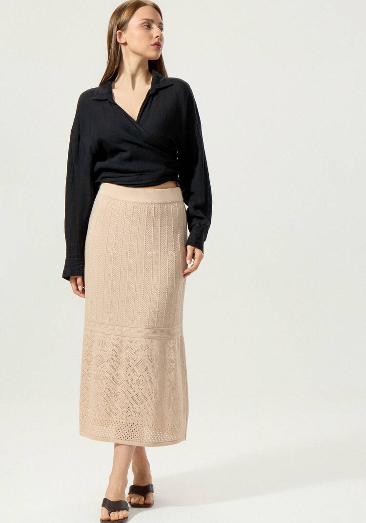 Юбка А-силуэта с каскадным рисунком шир.  750, рис. 8