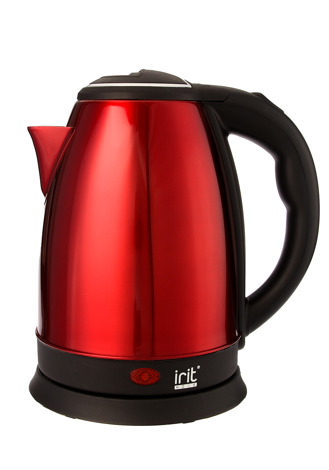 Чайник электрический, нержавеющая сталь IRIT, цвет красный
