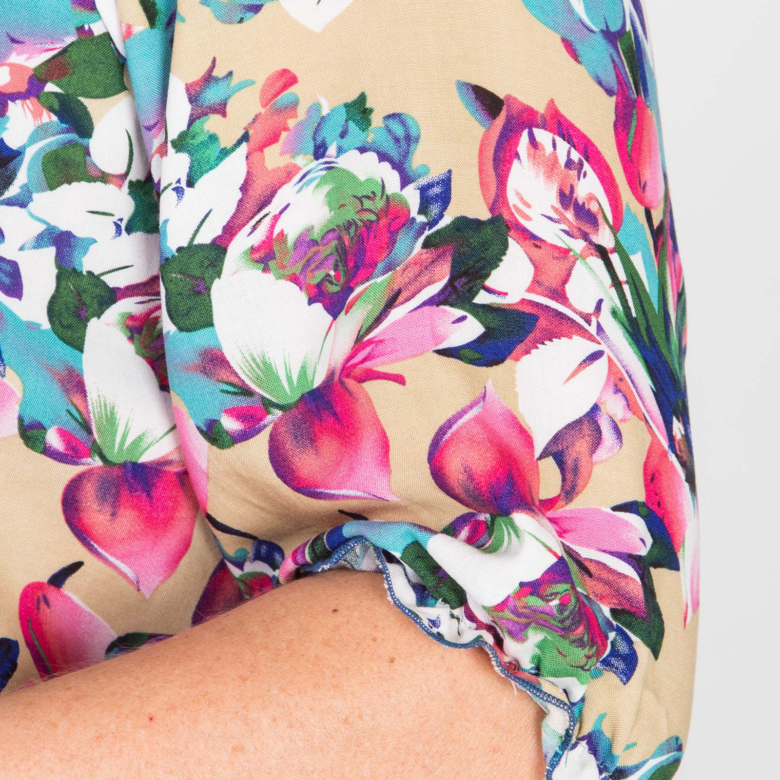 Костюм летний: блуза на резинке и юбка в пол Bianka Modeno, цвет синий, размер 50-52 - фото 10