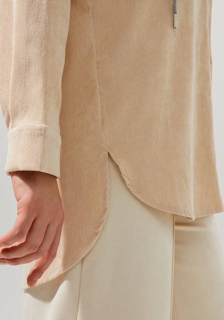 Рубашка из вельвета с капюшоном шир.  750, рис. 11