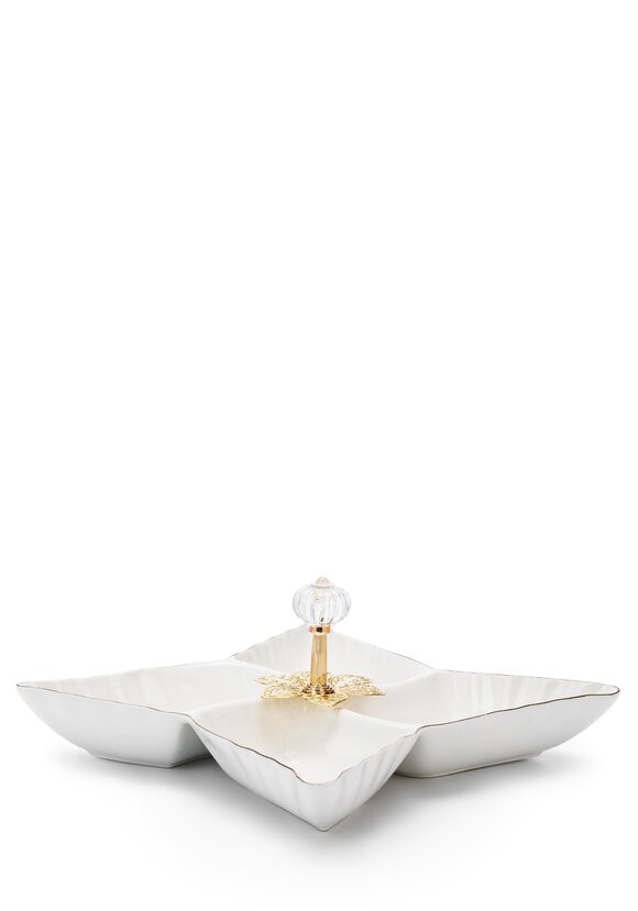 Менажница из фарфора Золотой цветок шир.  580, рис. 19