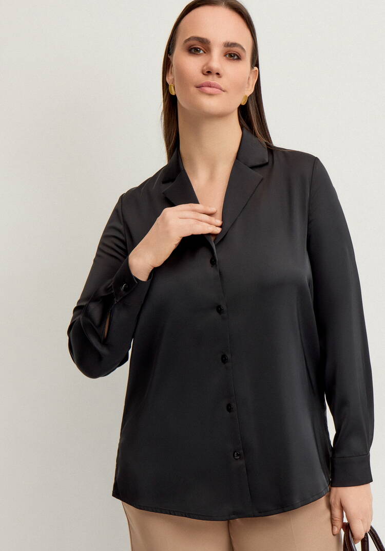 Блуза шелковая с отложным воротом шир.  750, рис. 27