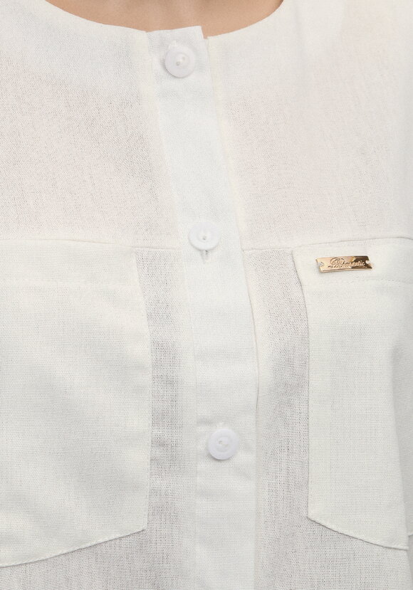 Блуза из льна на кулиске шир.  580, рис. 5