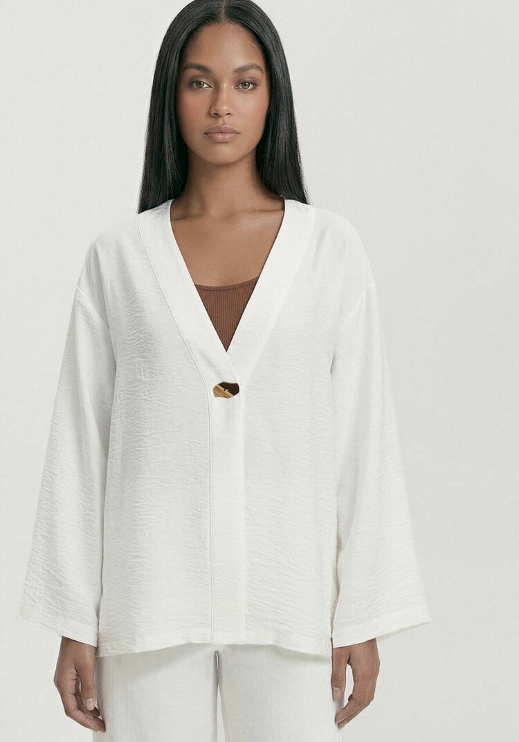 Жакет свободного кроя на пуговице Агата шир.  750, рис. 4