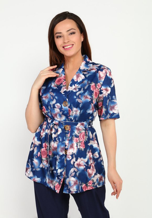 Костюм: брюки с жакетом и поясом шир.  580, рис. 2